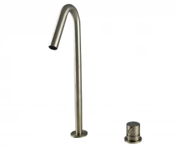 Waterevolution Flow 2-hole sink faucet stainless steel with high V-Shaped 227mm spout T1122VIE