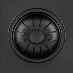 Lorreine black Quartz 34BQ-FU sink 34x40cm undermount flush-mounted with black basket strainer 1208953999