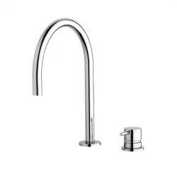 Waterevolution Flow Washbasin mixer with 2holes and automatic stop & go valve Chrome T112V01 (kloon) (kloon) (kloon)