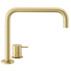 Waterevolution Flow 2-hole sink faucet brushed brass T112HLE