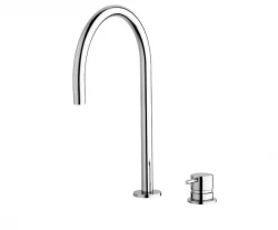 Waterevolution Flow Washbasin mixer with 2holes and automatic stop & go valve Chrome T112V01 (kloon) (kloon) (kloon) (kloon)