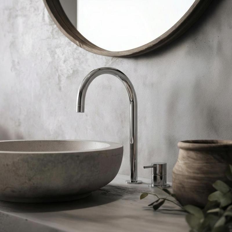 Waterevolution Flow Washbasin mixer with 2holes and automatic stop & go valve Chrome T112V01 (kloon) (kloon) (kloon) (kloon)