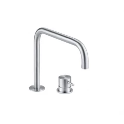 Waterevolution Flow 2-hole sink faucet with high spout 222 stainless steel T122HIE