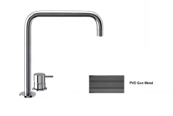 Waterevolution Flow 2-hole sink faucet with high spout 222 PVD Gun Metal T122HGME