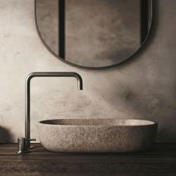 Waterevolution Flow 2-hole sink faucet with high spout 222 PVD Gun Metal T122HGME