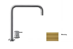 Waterevolution Flow 2-hole sink faucet with high spout 222 brushed brass T122HLE