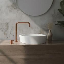 Waterevolution Flow 2-hole sink faucet with high spout 222 PVD Brushed Copper T122HCPE