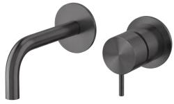 Waterevolution Flow Built-in Washbasin Faucet PVD Gun Metal with 10 cm spout T116BME-10