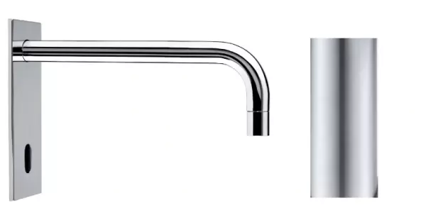 Waterevolution Flow electronic washbasin tap with infrared sensor full stainless steel with spout 25cm T1161EEIE-25