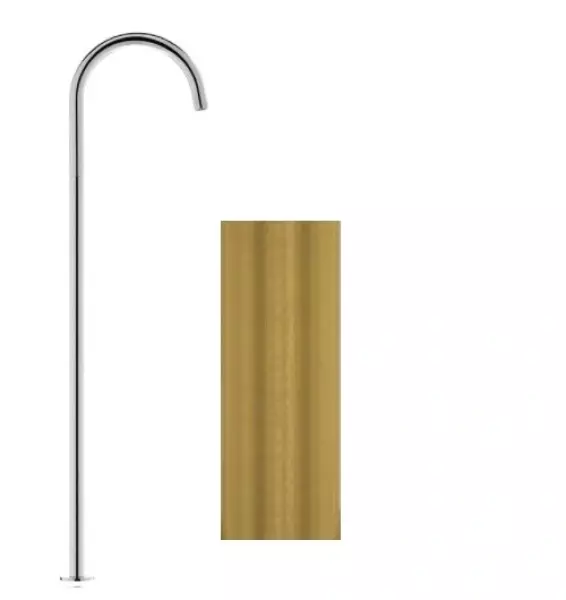 Waterevolution Flow Freestanding sink faucet spout Brushed Brass T1677LE