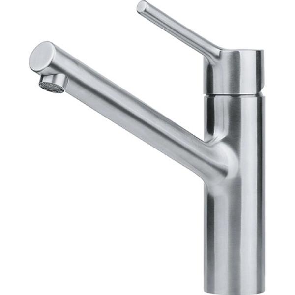 Franke Taros Neo solid stainless steel low kitchen tap with swivel spout stainless steel 115.0596.320