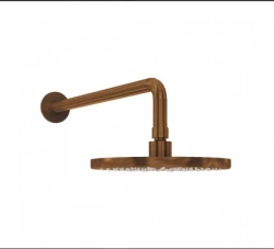 Waterevolution Flow head shower 250mm with wall connection PVD Copper T164125CPE