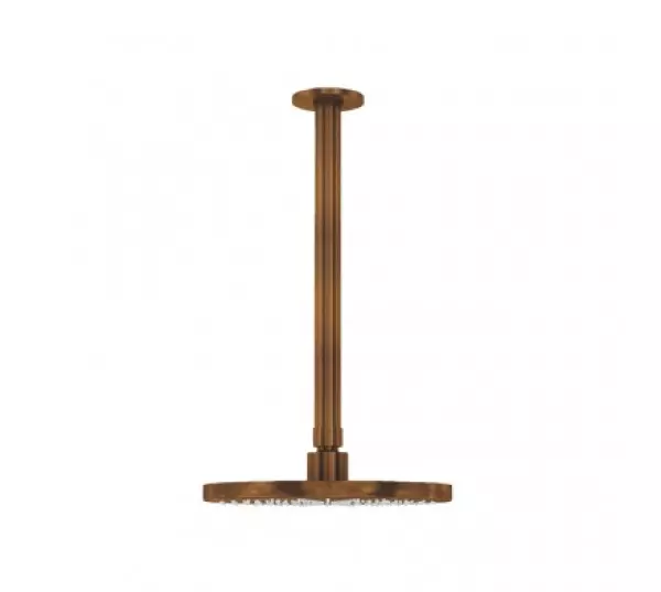 Waterevolution Flow head shower 250mm with ceiling connection brushed copper T164225CPE