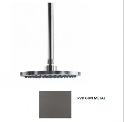 Waterevolution Flow head shower 250mm with ceiling connection PVD Gun Metal T164225GME