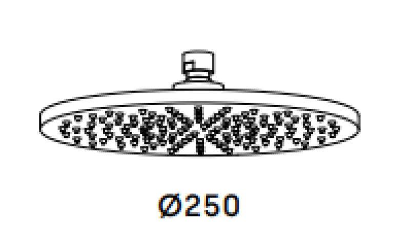 Waterevolution Flow shower head 250mm matte white T164325BR