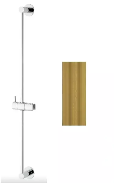 Waterevolution Flow sliding rail 800mm Brushed Brass T1660LE