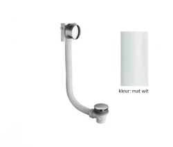 Waterevolution bath overflow with bath filler combination matte white B1ENCHBR