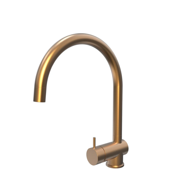 Waterevolution Flow kitchen mixer tap PVD Brushed Copper with pull-out spout T155CPE