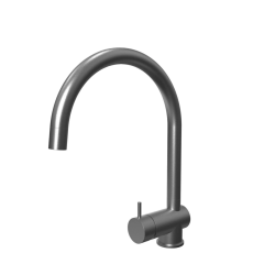 Waterevolution Flow kitchen mixer faucet PVD Gun metal with pull-out spout T155GME