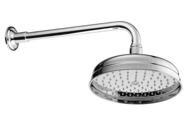 PB nostalgic overhead shower 20 cm with anti-limescale and chrome shower arm