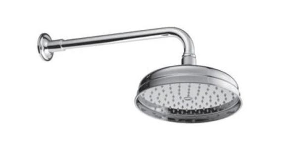 PB nostalgic overhead shower 20 cm with anti-limescale and stainless steel shower arm