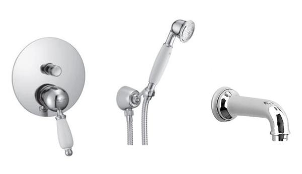 PB nostalgic built-in bath set chrome