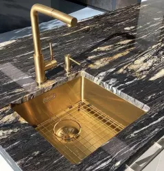 Lorreine sink bottomgrid PVD gold gold sink rack 34x40cm 1208955089