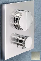 SB Push Square concealed thermostatic mixer with push button diverter and flow regulator stainless steel 1208955123