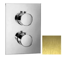 SB Universal Round on Square concealed thermostatic mixer with 2 outlets PVD gold 1208955160