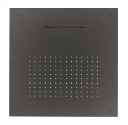 SB Square 316 Built-in Rain Shower with Wave Spray 38x38cm PVD Gun Metal 1208955326