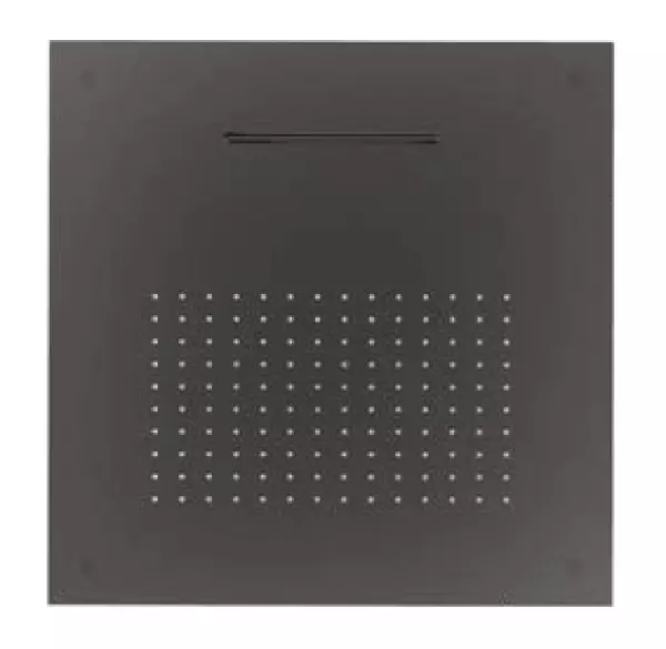 SB Square 316 Built-in Rain Shower with Wave Spray 38x38cm PVD Gun Metal 1208955326