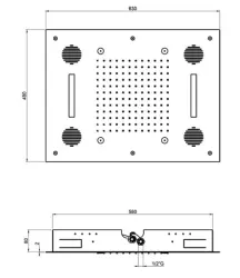 SB Sound & Colour Built-in Rain Shower with Sound, Fully Stainless Steel 1208955387