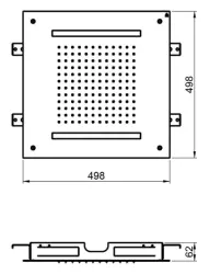 SB Easy Chromotherapy Built-in Rain Shower Matte Black 1208955422