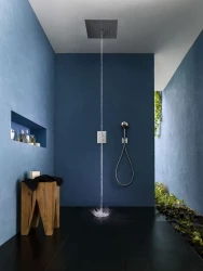 SB built-in rain shower ceiling with icicle street 38x38cm fully stainless steel 1208955633