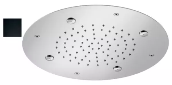 SB Round Mist Built-in Rain Shower Matte Black 1208955788