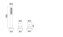 Waterevolution Flow Consealed bathtub mixer with 2 exits diverter without spout Chrome T138SB01 (kloon) (kloon)