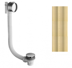 WaterEvolution bath overflow with bath filler combination PVD Light Gold B1ENCHWGE