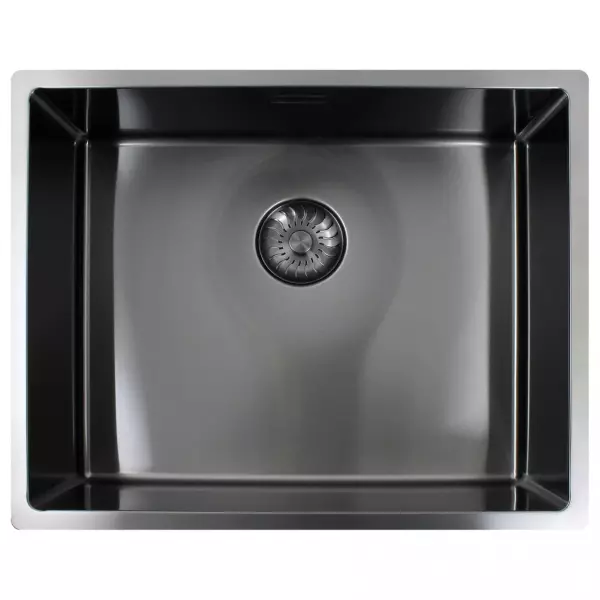 Caressi sink CAPP50R10GM Gun Metal W50xL40xD18.5cm seamless plug