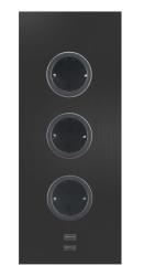 Indux Power Strip with 3 Sockets, Grounding, and Dual USB-A&C Charger, Black 1208955899