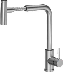 Quadri Cardiff kitchen mixer with pull-out shower with 2 spray types stainless steel 1208955914