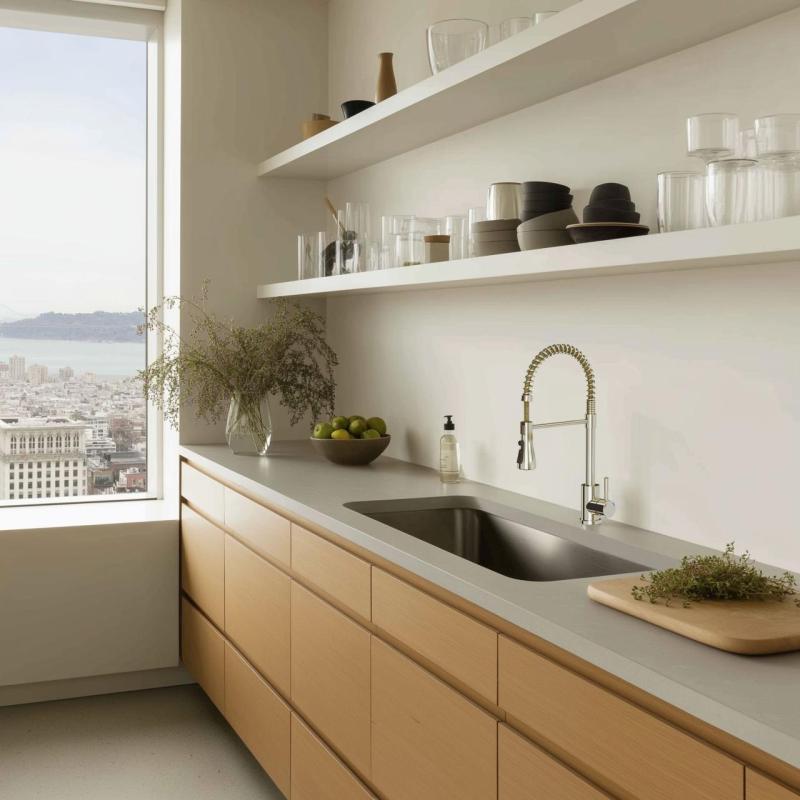 Quadri Derby kitchen mixer tap with flexible spout and shower with 2 spray types stainless steel 1208955916