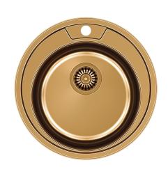 Aquadesign Ross round sink PVD copper round flush mounting and surface mounting