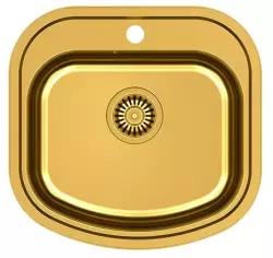 Aquadesign Rudolf gold PVD sink 490x470mm surface-mounted with tap hole 1208955994