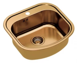 Aquadesign Rudolf copper PVD sink 490x470mm surface-mounted with tap hole 1208955995