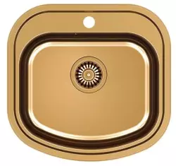 Aquadesign Rudolf copper PVD sink 490x470mm surface-mounted with tap hole 1208955995