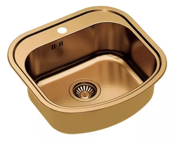 Aquadesign Rudolf copper PVD sink 490x470mm surface-mounted with tap hole 1208955995