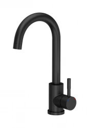 Quadri Coventry kitchen mixer tap matt black with swivel spout 1208956030