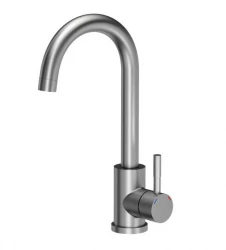 Quadri Coventry kitchen mixer tap matt chrome with swivel spout 1208956032