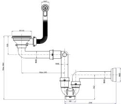 Quadri London gold drain set sink incl. overflow gold 1208956065