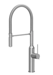 Quadri Stamford high kitchen mixer with flexible spout stainless steel 1208956080